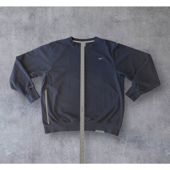 Nike Standard Issue Dri-FIT Crew Sweatshirt Men’s Large Navy Blue Athleisure - Picture 3 of 10